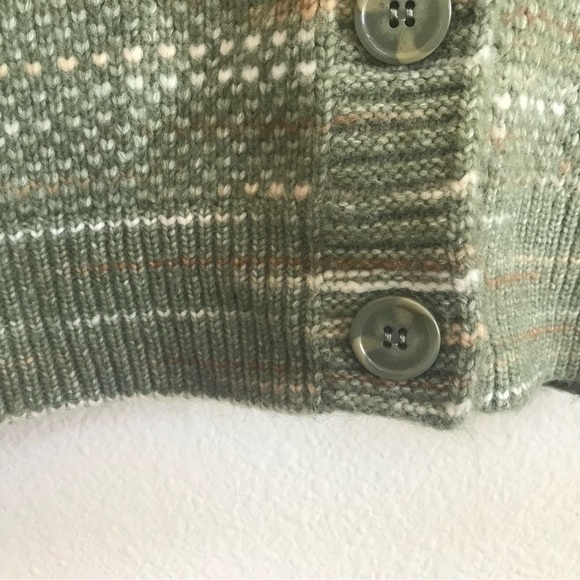 C&C California Cardigan Sweater Size Small Green Variegated Knit V Neck 4 Button - Picture 3 of 8